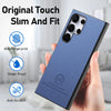 For Samsung Galaxy S24 Ultra 5G Twill Fabric Leather Skin Back Phone Case(Blue)