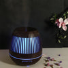 400ml Hollow-out LED Humidifier Wood Grain Air Purifier Aromatherapy Machine Automatic Alcohol Sprayer with Colorful LED Light, Plug Specification:UK Plug(Dark Brown)