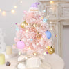 50cm LED Rotating Music Box Desktop Mini Christmas Tree Christmas Decorative Ornaments(Macaroon)