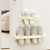 Long Traceless Wall Mounted Bathroom Slipper Rack Drainage Storage Shelf