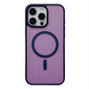 For iPhone 15 Pro Max Frosted Skin Feel MagSafe Phone Case(Dark Purple)