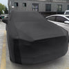 Anti-Dust Anti-UV Heat-insulating Elastic Force Cotton Car Cover for Hatchback Car, Size: 3.9m~4.19m(Black)