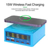 RELIFE RL-304R 5-Port 260W GaN Smart USB Fast Charger With 15W Wireless Chargind LCD Display(EU Plug)