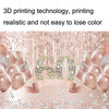 MDN12118 1.5m x 1m Rose Golden Balloon Birthday Party Background Cloth Photography Photo Pictorial Cloth