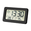 YD005 Mini Light and Thin LCD Screen Temperature/Humidity Meter Electronic Clock(Black)