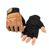 M Outdoor Riding Balance Wheel Skating Military Training Children Half-Finger Gloves(Sand Color)
