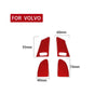 Car Window Lift Button B Decorative Sticker for Volvo V60 2010-2017, Left and Right Drive(Red)