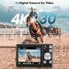 DC308 2.8-Inch 4K HD Front And Rear Dual-Camera 16X Zoom Digital Camera US Plug(Black)