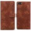 For iPhone 6 / 7 / SE 2022 Lace Floral Embossed Magnetic Buckle Leather Phone Case(Brown)