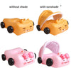 Removable Sunshade Car Shape Inflatable Pool Float Swimming Ring Baby Float Seat(Yellow)