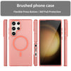 For Samsung Galaxy S23 Ultra 5G MagSafe Frosted Translucent TPU + PC Full Coverage Phone Case(Red)