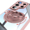For Samsung Galaxy S25 Ultra 5G 360 Holder MagSafe Acrylic Hybrid TPU Phone Case(Pink)