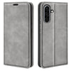 For Samsung Galaxy A36 Retro-skin Magnetic Suction Leather Phone Case(Grey)