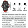 SMAEL 1803B Outdoor Waterproof Multifunctional Alloy Sports Watch(Silver Blue)