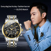 OLEVS 2892 Men Multifunctional Business Waterproof Quartz Watch(Black + Gold)