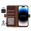 For Asus Zenfone 10 / Zenfone 9 Ostrich Pattern Genuine Leather RFID Phone Case(Coffee)