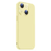 For iPhone 14 Plus Nano Lens Cover Liquid Silicone Phone Case(Yellow)