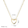 Fashion Necklace Heart Design Hollow Simple Necklace (Silver)