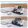 4-in-1 Foldable Desktop Mobile Phone Watch Earphones Wireless Charger(White)