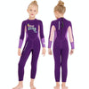 DIVE&SAIL Children Warm Swimsuit One-piece Wetsuit Long Sleeve Cold-proof Snorkeling Surfing Suit, Size: XXL(Purple)