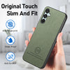 For Samsung Galaxy A55 5G Twill Fabric Leather Skin Back Phone Case(Green)