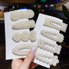 5pcs /Set  Pearl Hair Clips Set Large Hair Clips Pins Barrette Women Girls Hair Accessories