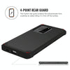 For Galaxy S20 Ultra PC + Silicone Three-piece Shockproof Protection Case(Black)