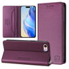 For iPhone 7 / 8 / SE 2022 RC01 Dual-Folded Magnetic Suction RFID Leather Phone Case(Violet)