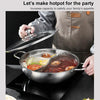 36cm 304 Stainless Steel Extra Thick Hot Pot Thickened Bottom Grid Pot