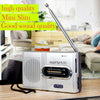 INDIN BC-R21 AM/FM Portable Radio Old Man Morning Practice Player(Silver Gray)