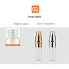 Portable Mini Refillable Glass Perfume Fine Mist Atomizers with Metallic Exterior, 5ml(Blue)