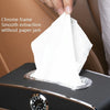 Car Clock Tissue Box Multi-Function Vehicle Instrument Table Paper Towel Box, Style: With Clock (Gray)