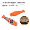 Multifunctional Bicycle Tire Changing Tool, Color: Orange+5 Tire Patches