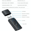 TX35 Bluetooth 5.2 Transmitter One Drag Two USB / AUX Dual Output