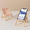 Wooden Craft Mini Desktop Ornament Photography Toys Beach Chair Phone Holder, Style: Bear