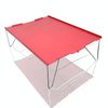 Outdoor Portable Mini Aluminum Table Ultralight Folding Picnic Table Camping Self-Driving Fishing Barbecue Small Coffee Table(Red)