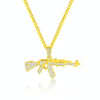 1010401102 AK47 Exaggerated Hip Hop Style Necklace Collarbone Chains