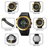 Shimei 2096 Multifunctional Men 50M Waterproof Compass Noctilucent Digital Wrist Watch(Black)