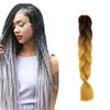 Fashion Color Gradient Individual Braid Wigs Chemical Fiber Big Braids, Length: 60cm(23 Brown+Gold Yellow)