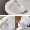 Triangle Shape Base Stainless Steel Long Handle Toilet Brush Toilet Cleaning Brush(Blue)