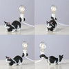 Cat Light Animal Table Lamp Mini Night Light, Power Plug:UK Plug(Meditation)