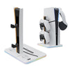For PS5 Slim Iplay HBP-539 Console Cooling Base With RGB Ambient Light Vertical Grip Stand Charger(White)