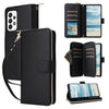 For Samsung Galaxy A73 5G Nine-card Slots Zipper Wallet Bag Leather Phone Case(Black)