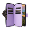 For Samsung Galaxy S23+ 5G Nine-card Slots Zipper Wallet Bag Leather Phone Case(Purple)