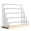 Wooden Base Iron Multi-Layer Earrings Storage Display Rack Can Hang Jewelry Display Shelf, Style: 5 Layers (Black)