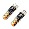 2 PCS W5W 194 T10 Multi Colors COB 12 SMD RGB LED Bulbs with Remote Control Wedge Side Lights License Plate Lamp, DC 12V