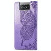 For  Asus Zenfone 7 ZS670KS Butterfly Love Flower Embossed Horizontal Flip Leather Case with Bracket / Card Slot / Wallet / Lanyard(Light Purple)