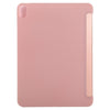 For iPad Air 2022 / 2020 10.9 Silicone 3-Folding Full Coverage Leather Case(Rose Gold)