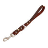 Leather Dog Lead, Coffee, 41cm - Strong & Durable Cowhide