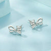 S925 Sterling Silver Bow Women Earrings(SCE1707)